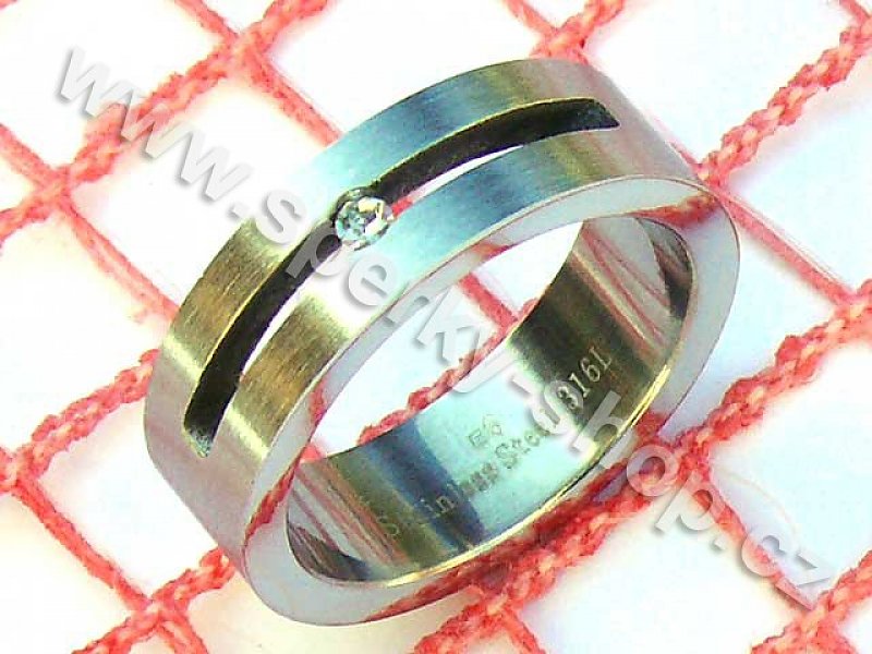Prsten z oceli pro ženy Mini stone