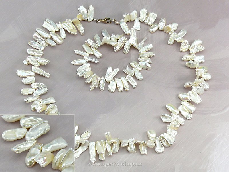 Bílé perly v dárkové sadě (typ232) + krabička
