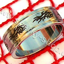 Ocelový prsten pro muže Flame
