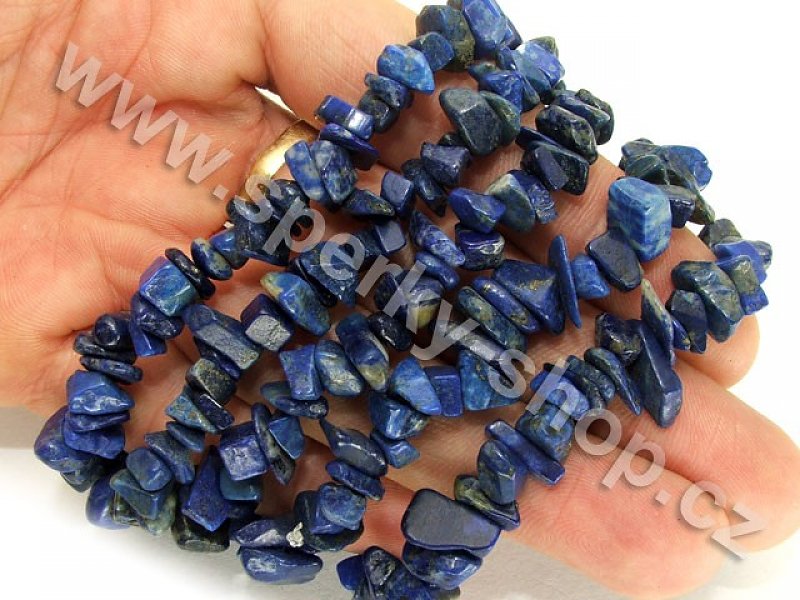 Lapis Lazuli náhrdelník kousky - 90cm