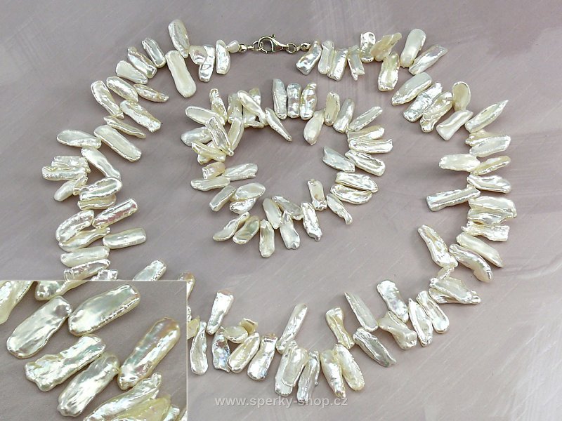 Bílé perly v dárkové sadě (typ233) + krabička