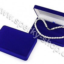 Dárková krabička na náhrdelník obdélníková modrá