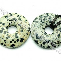 Jaspis dalmatin přívěsek donut