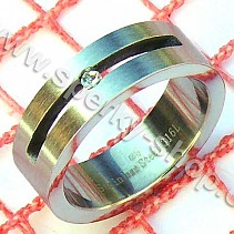 Prsten z oceli pro ženy Mini stone