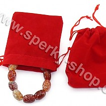 Dárkový sáček na šperky červený samet