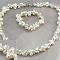Velké bílé perly v dárkové sadě (typ150) + krabička
