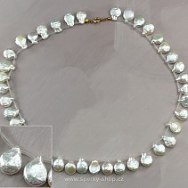 Perly náhrdelník slzičky odstín pearl