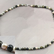 Náhrdelník z perel - kuličky různé odstíny